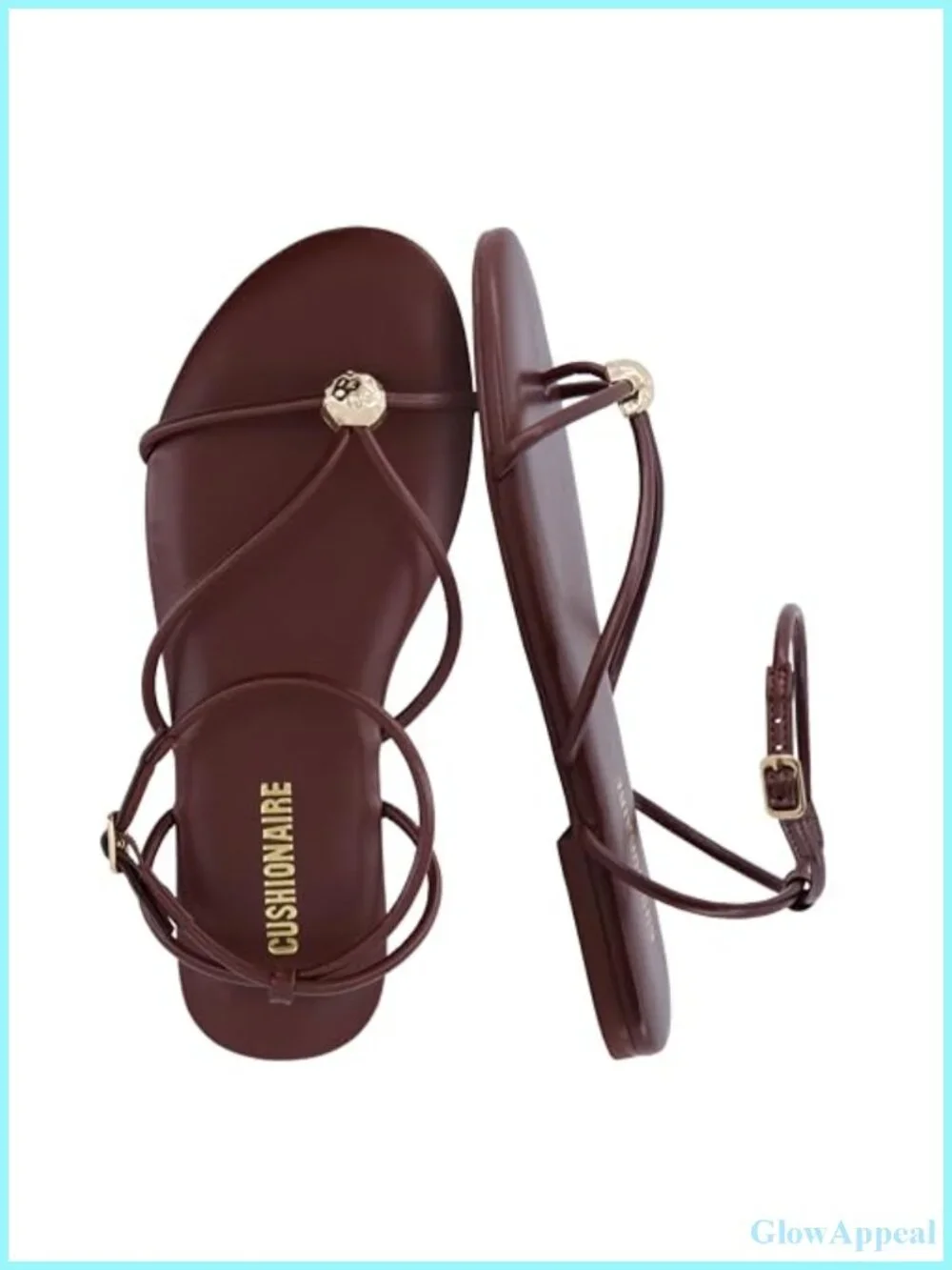 Strappy Flat Sandals with Toe Ring Adjustable Buckle Ankle Strap